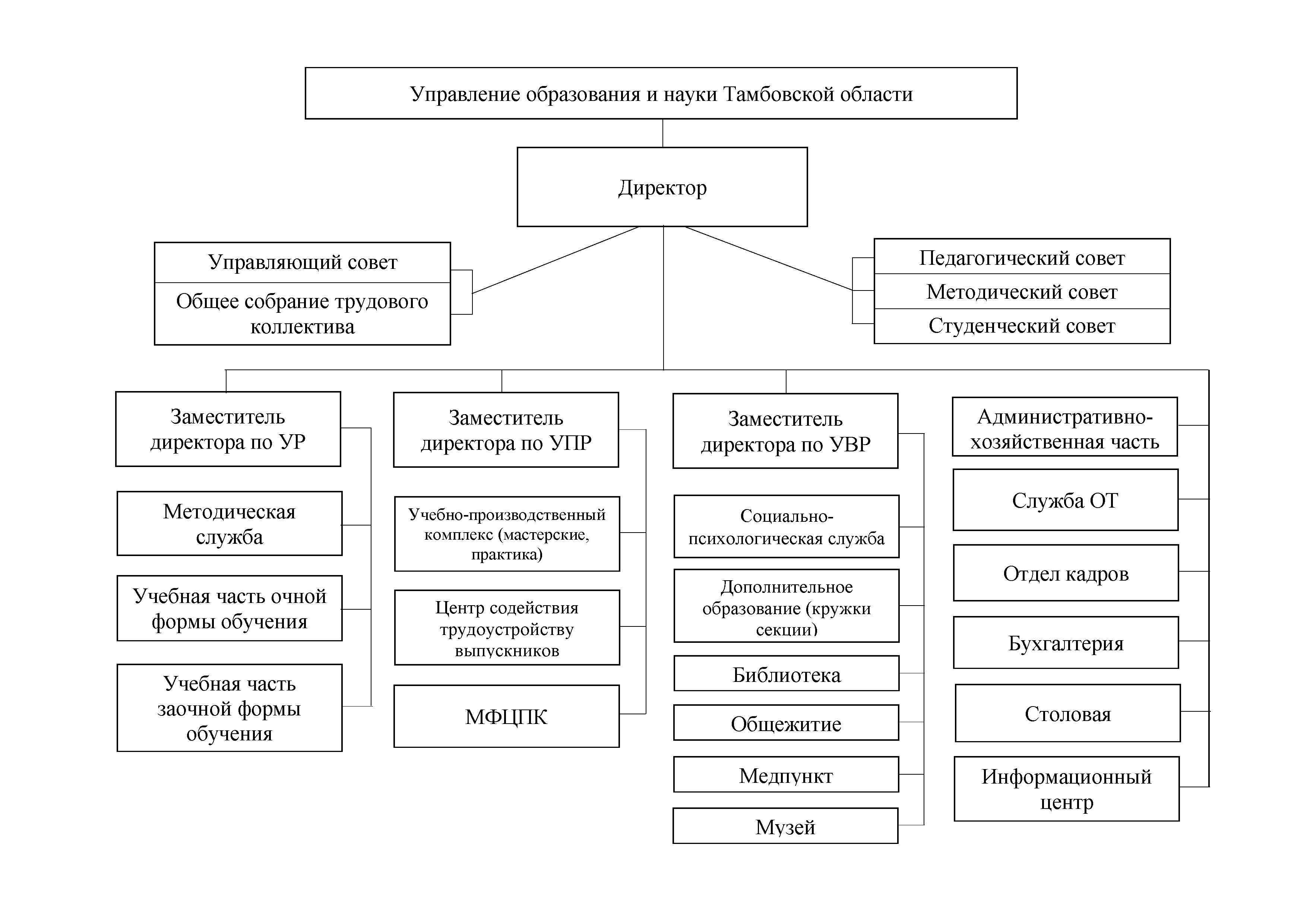 Структура и органы управления образовательной организацией — ТОГБПОУ  